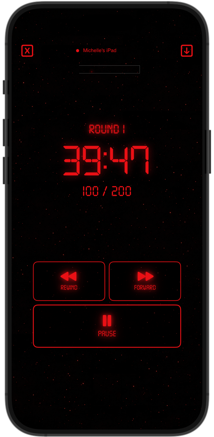 Using an iPhone as a remote control for a game running on another device